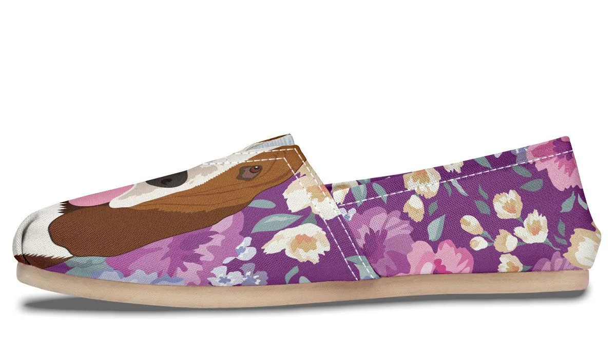 Basset Hound Dog Portrait Casual Shoes