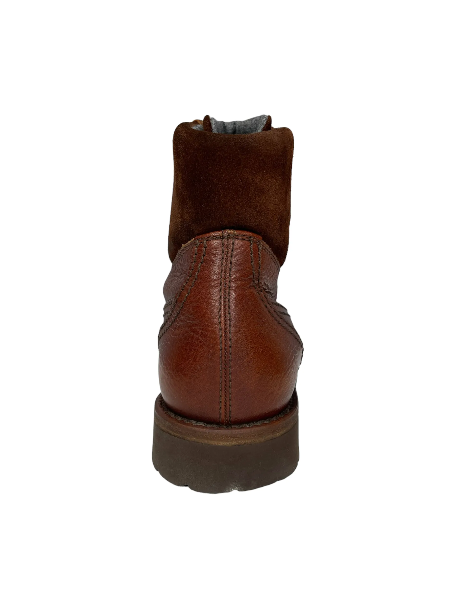 Brunello Cucinelli Dark Brown Leather & Suede Hiking Boots