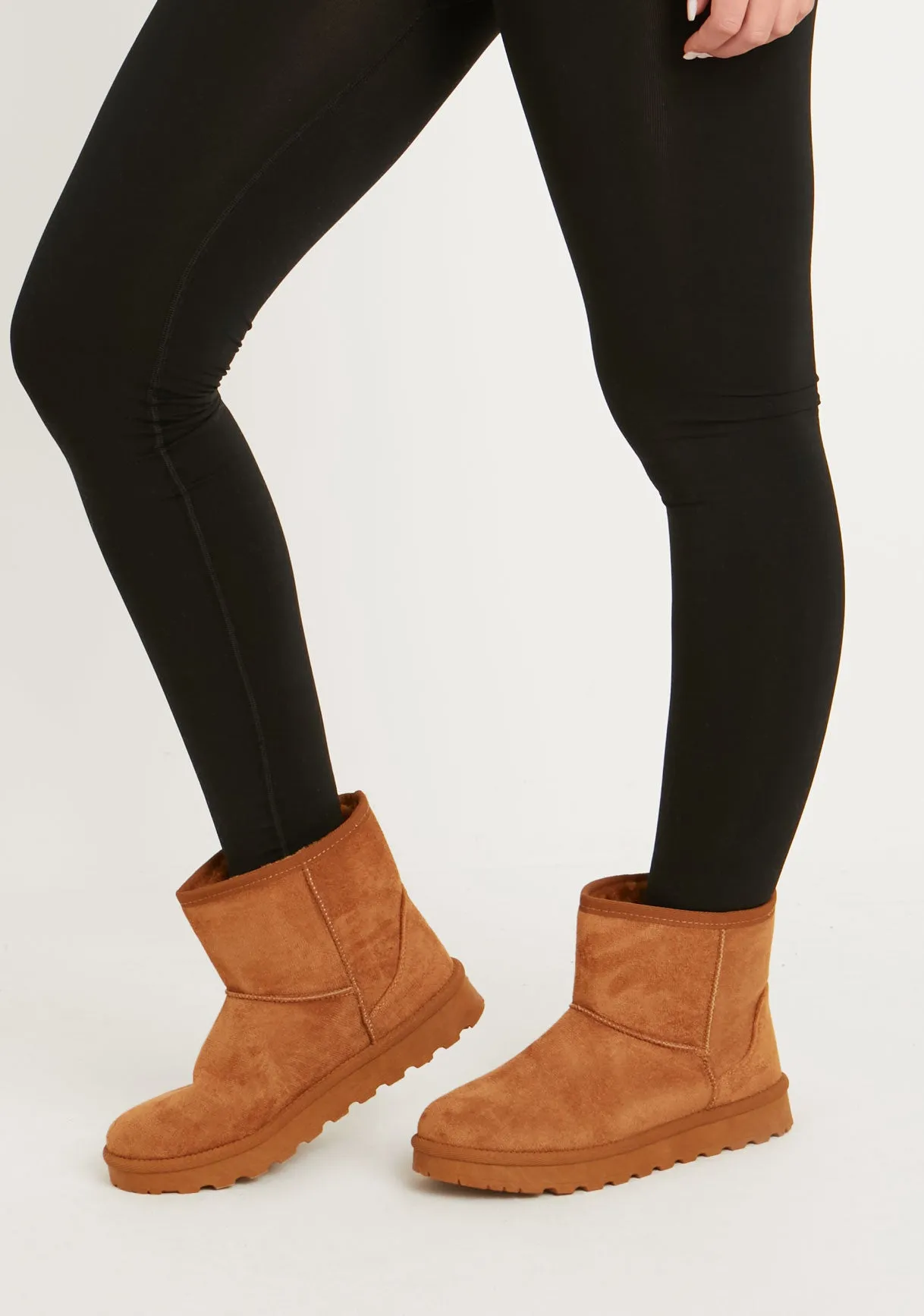 Corinne Camel Low Suede Boots