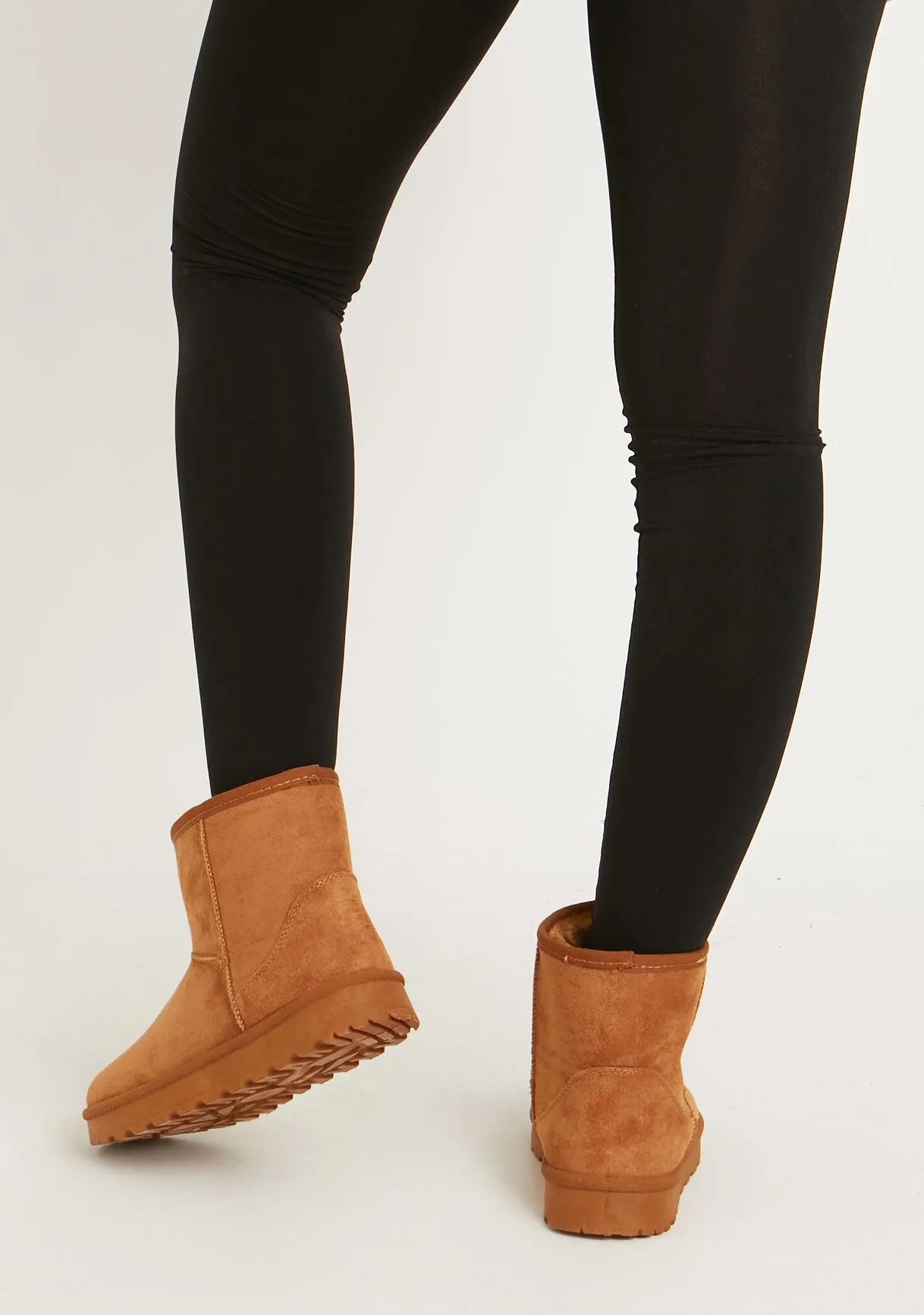 Corinne Camel Low Suede Boots