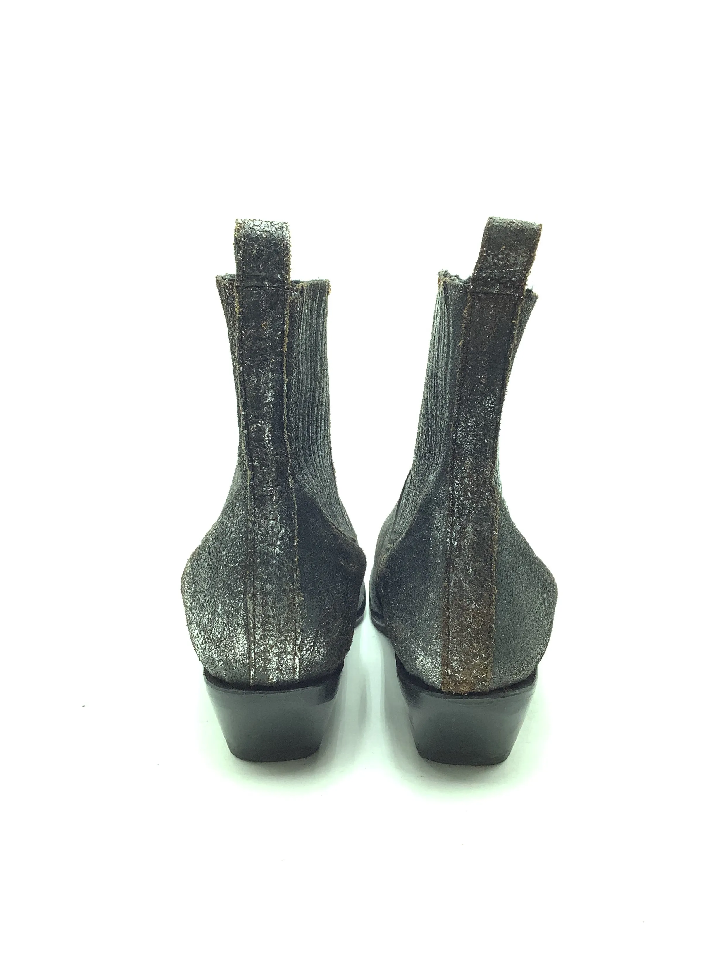 Frye Women's Sacha Chelsea Western Bootie Metallic Grey Size: 11