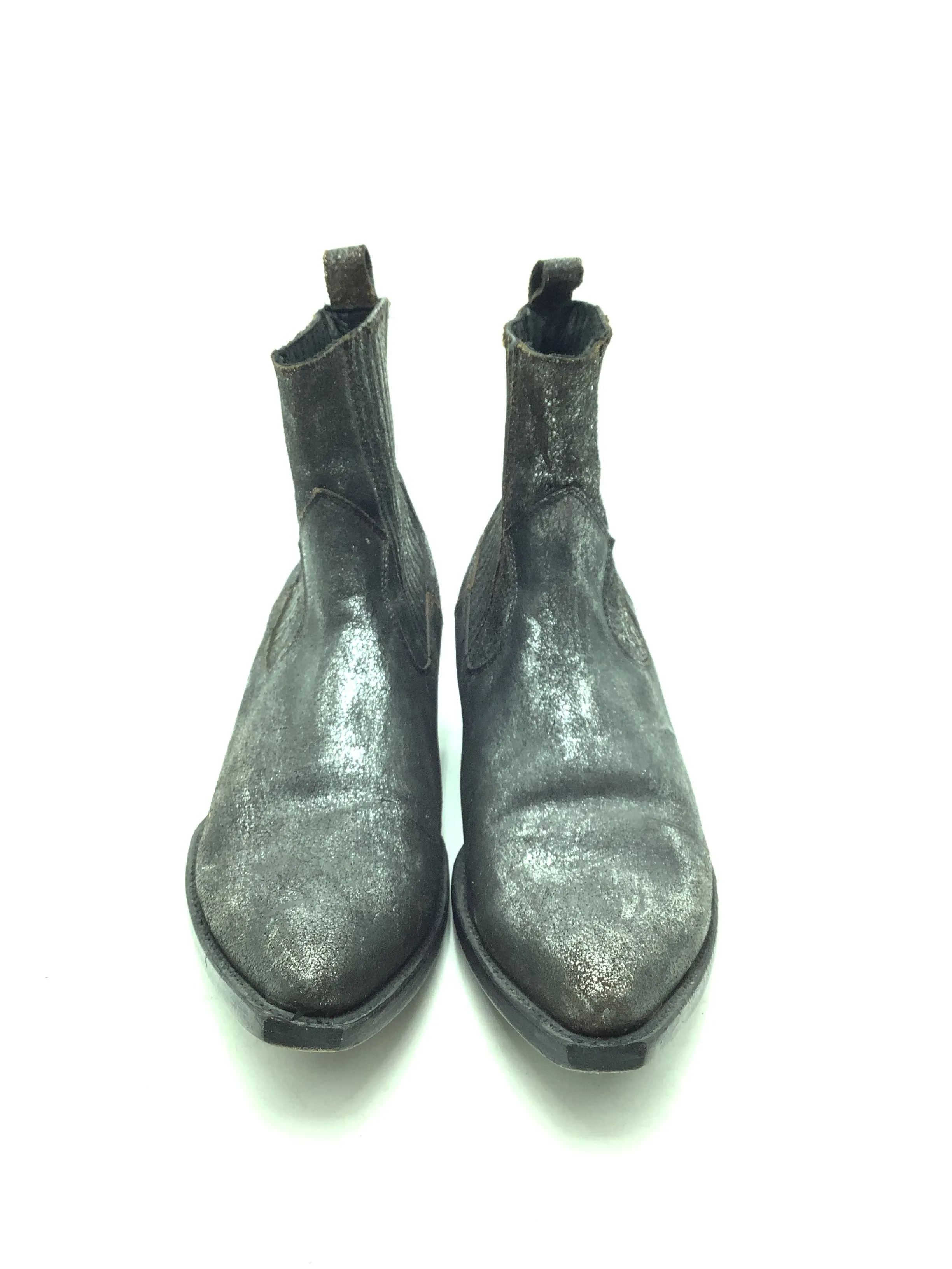 Frye Women's Sacha Chelsea Western Bootie Metallic Grey Size: 11