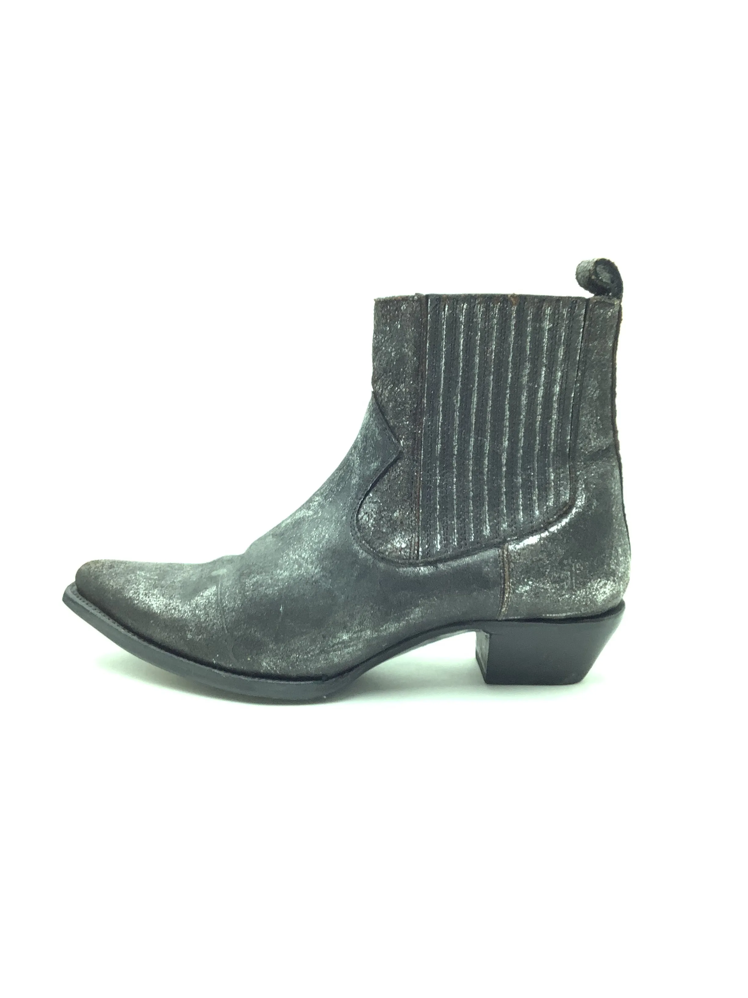 Frye Women's Sacha Chelsea Western Bootie Metallic Grey Size: 11
