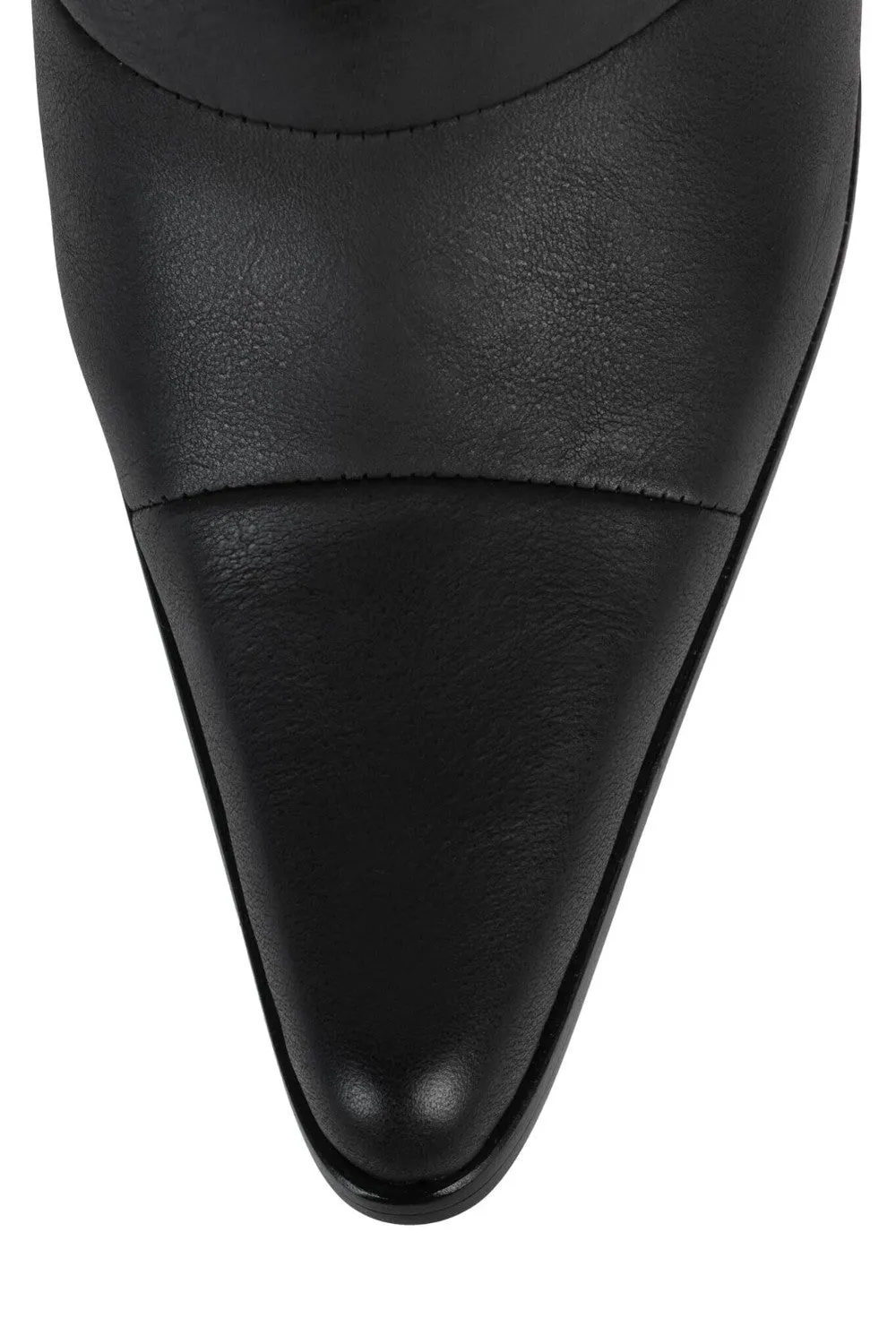 Jeffrey Campbell Hold-Em Mule in Black Tan Stack
