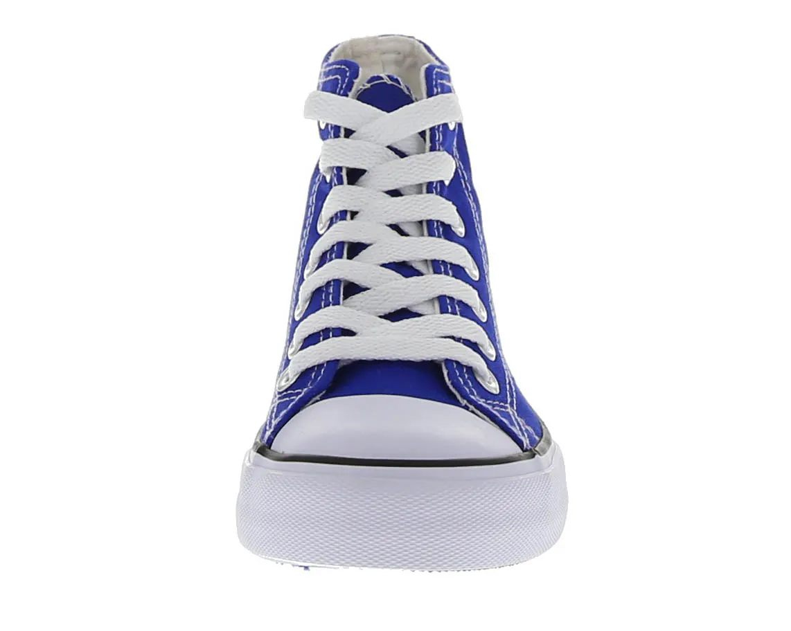 KID'S SHOES ROYAL BLUE FABRIC TENNIS SNEAKERS YBH-22740K