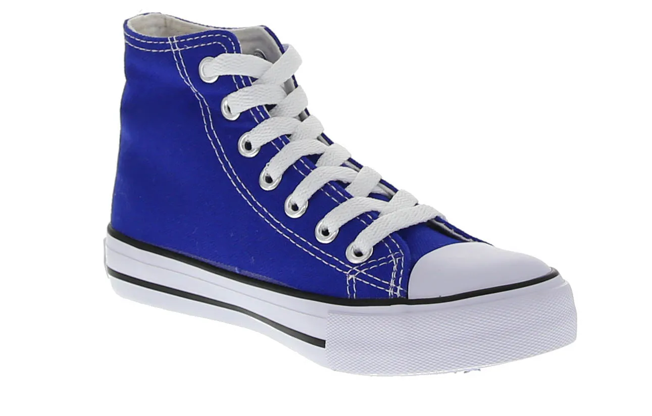 KID'S SHOES ROYAL BLUE FABRIC TENNIS SNEAKERS YBH-22740K