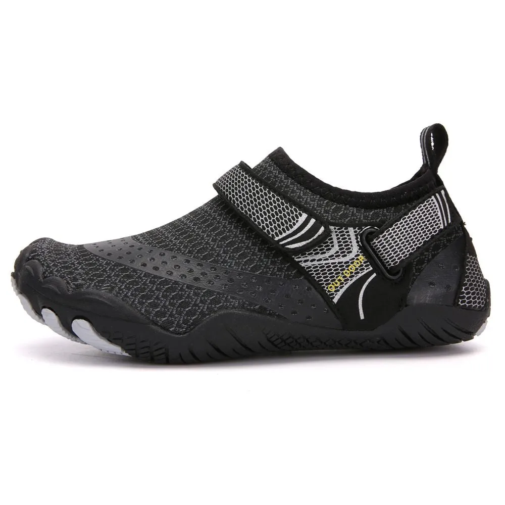 Kids' Water Shoes Barefoot Quick Dry Aqua Sports Boys Girls - Black Size BigKid US2 = EU32