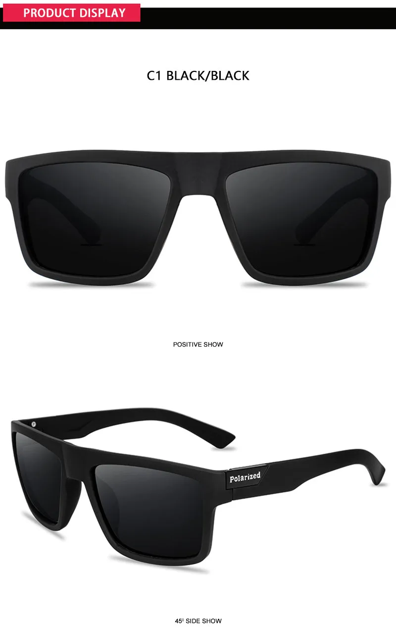 Luxury Polarized Sunglasses Men Women Fashion UV400 Square Male Sun Glasses Vintage Driving Fishing Eyeglasses Sport Shades