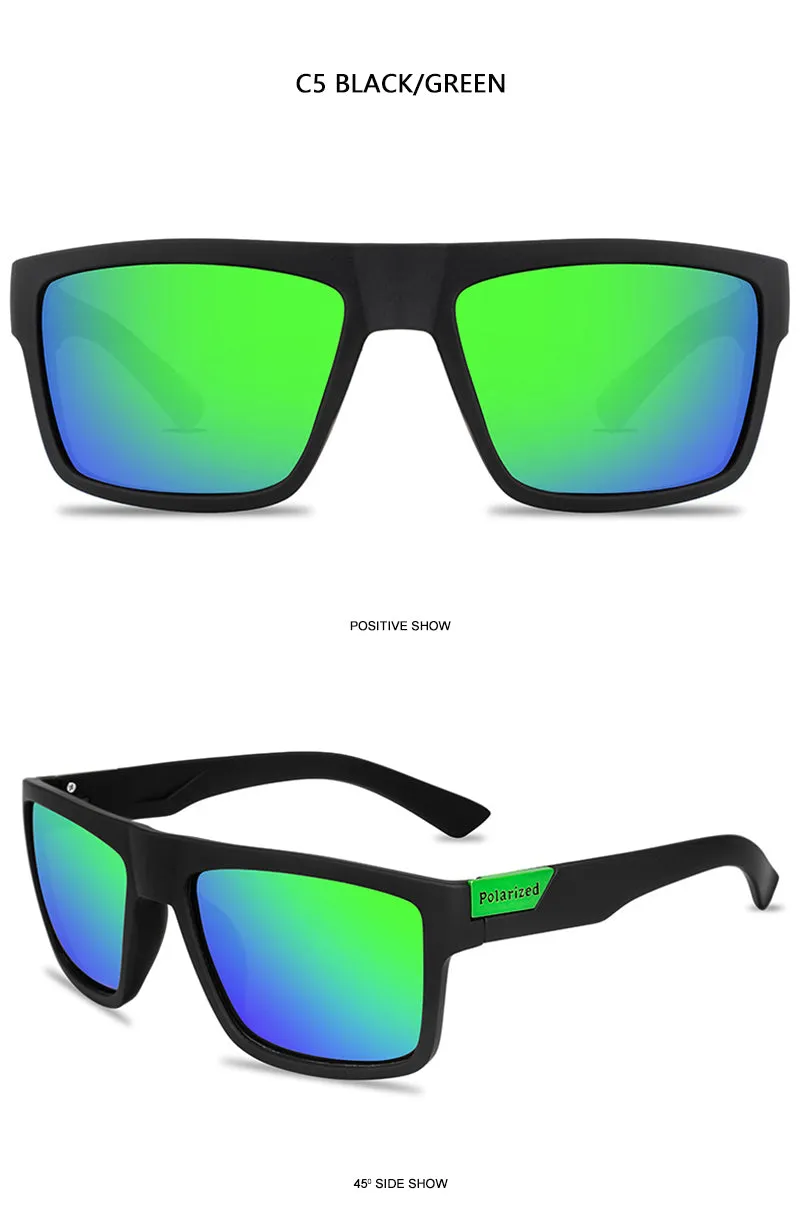 Luxury Polarized Sunglasses Men Women Fashion UV400 Square Male Sun Glasses Vintage Driving Fishing Eyeglasses Sport Shades
