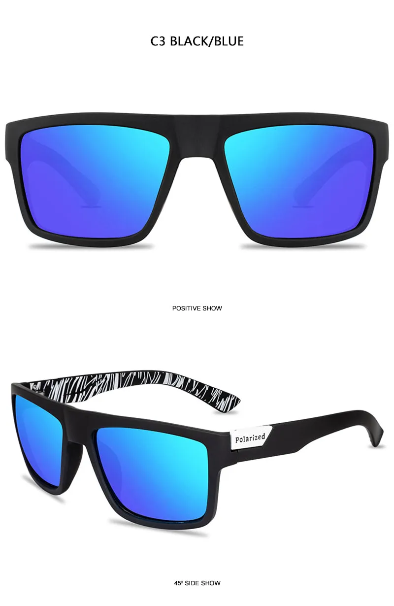 Luxury Polarized Sunglasses Men Women Fashion UV400 Square Male Sun Glasses Vintage Driving Fishing Eyeglasses Sport Shades