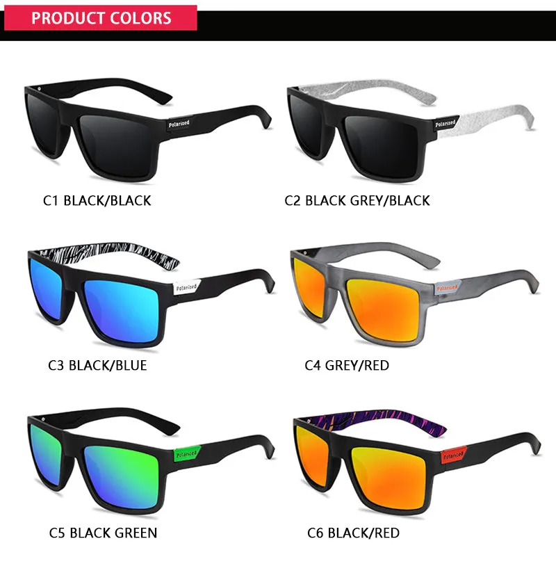 Luxury Polarized Sunglasses Men Women Fashion UV400 Square Male Sun Glasses Vintage Driving Fishing Eyeglasses Sport Shades