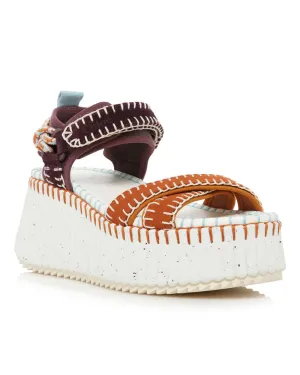 Nama Platform Sandal in Brown and Purple