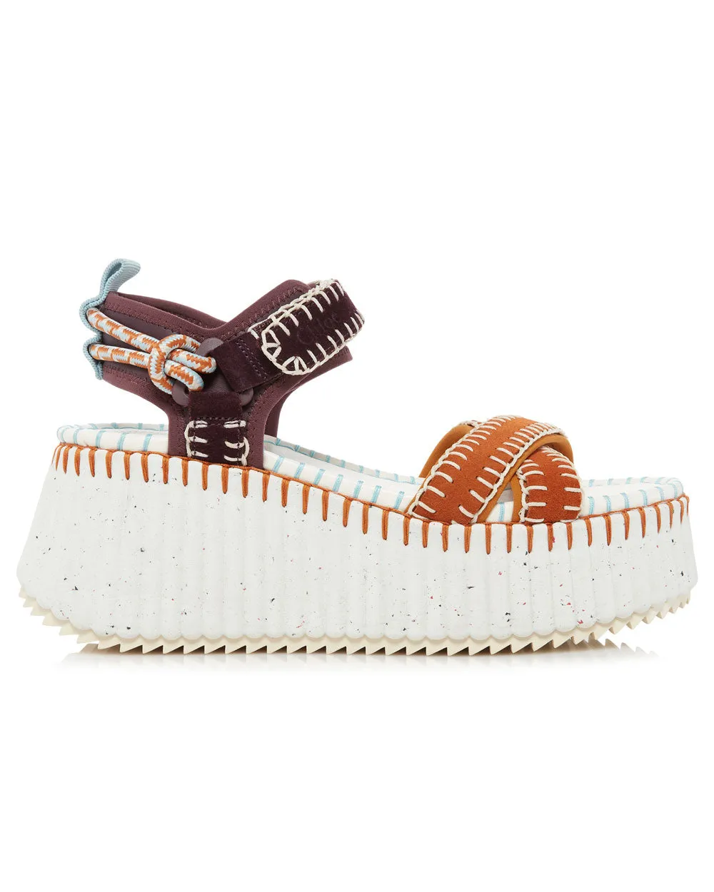 Nama Platform Sandal in Brown and Purple