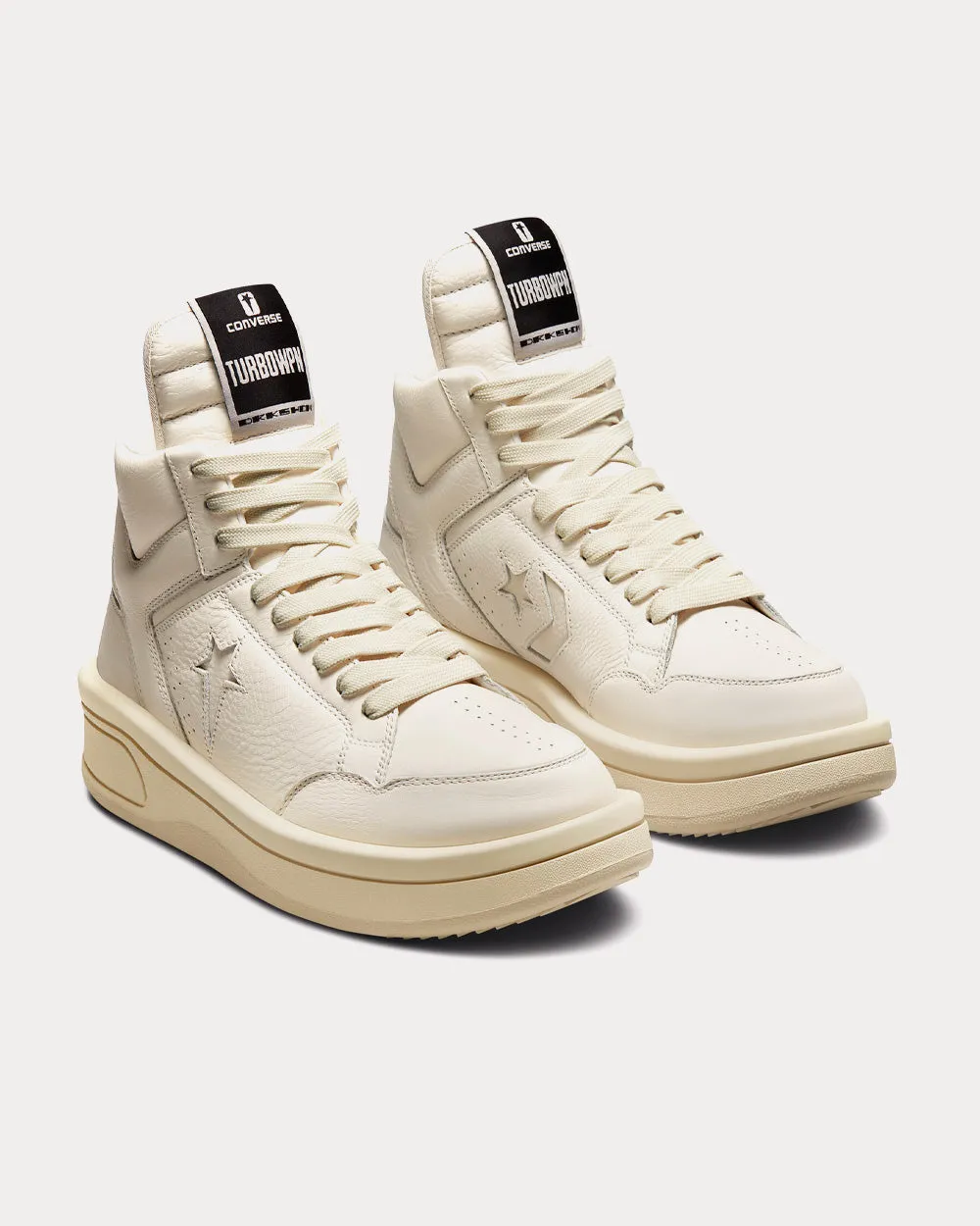 TURBOWPN Egret / Cloud Cream High Top Sneakers