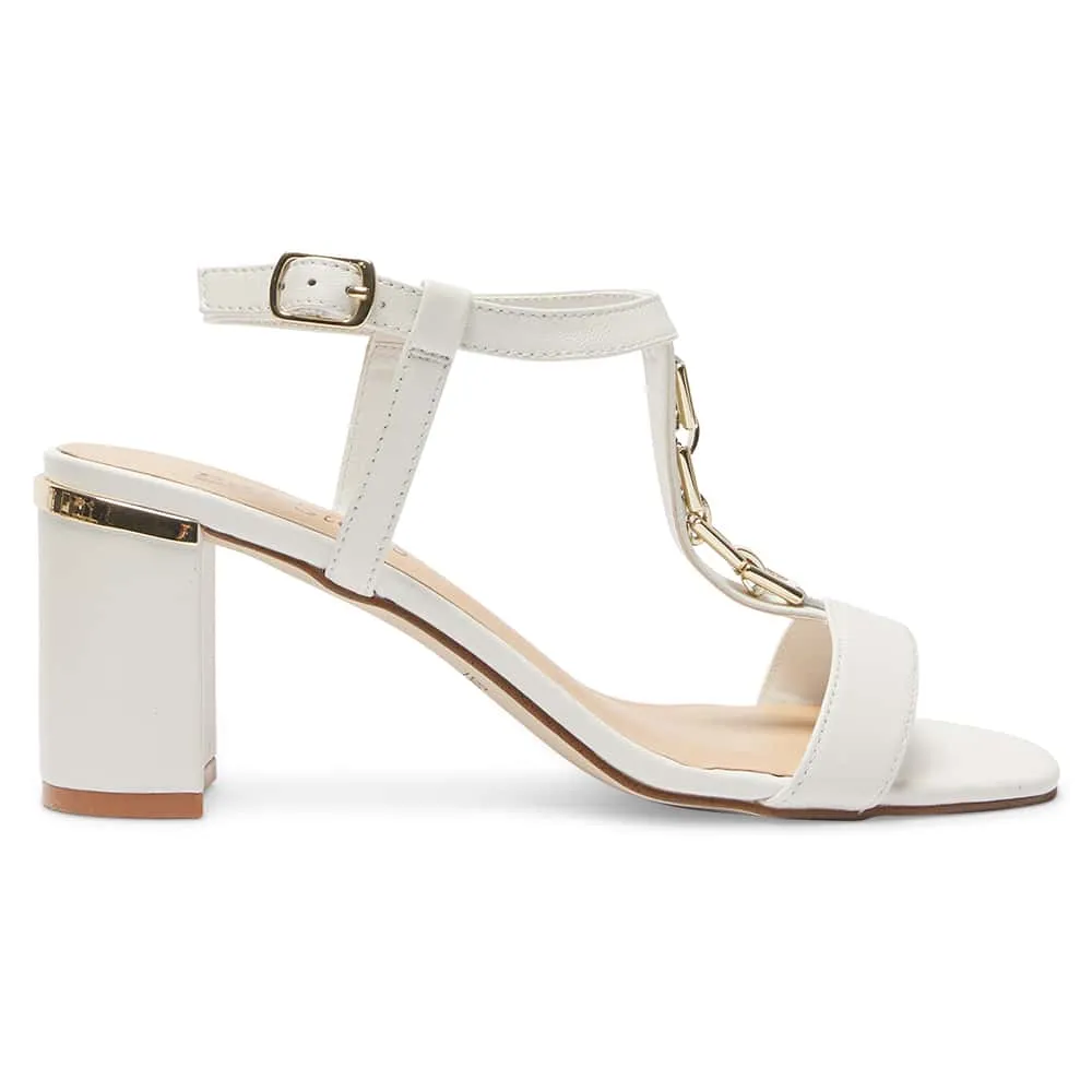 Unicorn Heel in White Leather