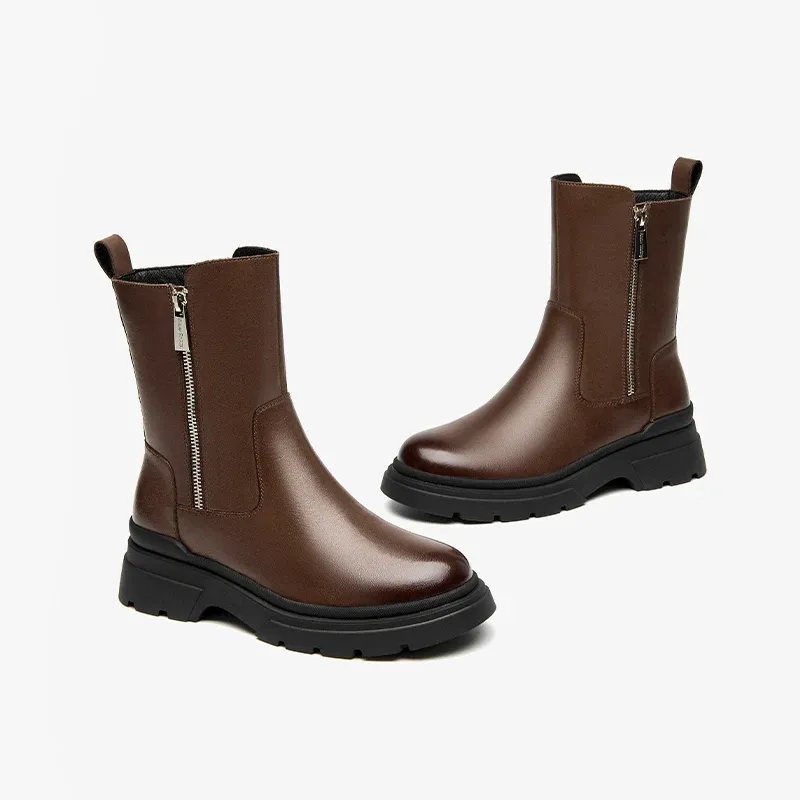 USS Shoes Galena Women's Platform Leather Boots