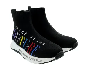 Versace Jeans Couture Black Athletic Fashion Sock Sneakers -